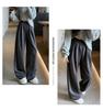 Spring & Autumn Retro High-Waist Wide-Leg Love Pants for Women, Petite 150 Design