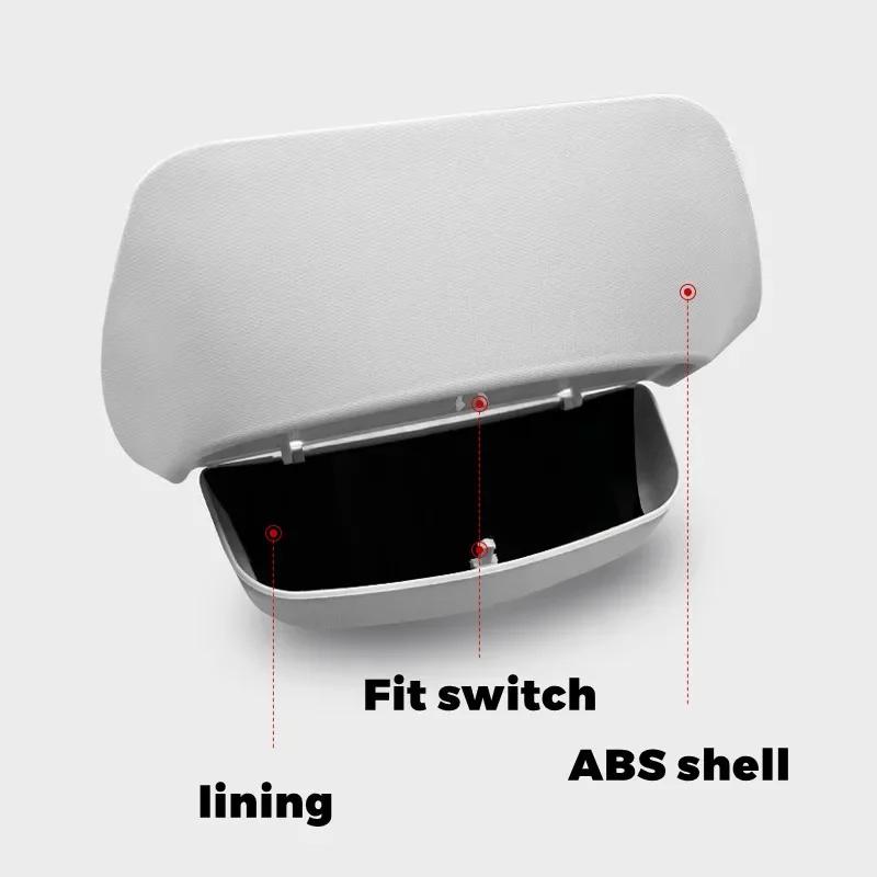 Car Glasses Box for Tesla Model Y 3 3+ Original Design Sunglasses Sun Visor Clip Card Storage Modification Accessories 2025-2025
