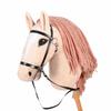 Realistic Plush Hobby Horse Soft Plush Hobby Horse Riding Stick Plush Horse Head  Performance Prop