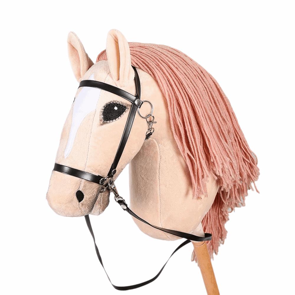 Realistic Plush Hobby Horse Soft Plush Hobby Horse Riding Stick Plush Horse Head  Performance Prop
