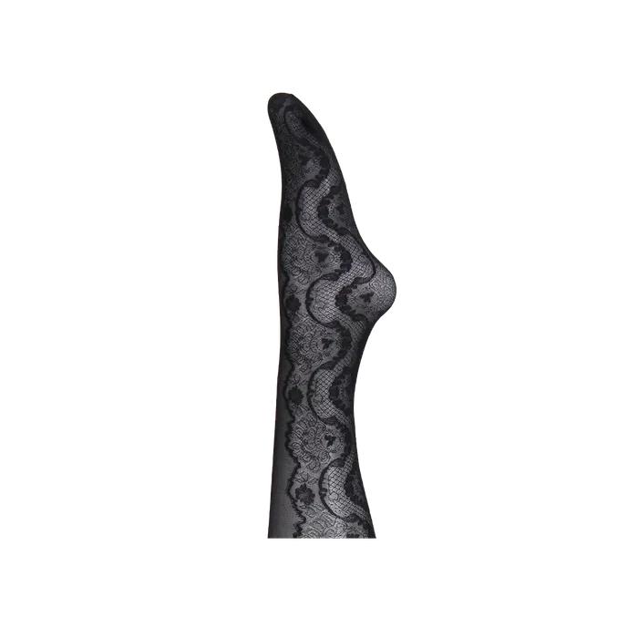 Romantic Side Lace Stockings (Black)