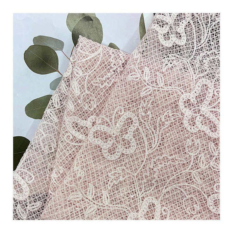 3D Butterfly Embroidery Lace Fabric for Dresses & Children's Clothing