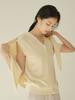 NOUVE [Set] Linen Sleeveless Cardigan + Skirt + Shawl - Light Beige