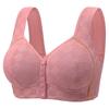 Plus Size Bra for Mature Women Front Closure Fixed Cup Thin Wireless Tank Top Bra Comfortable Supportive Full Coverage Everyday Underwear