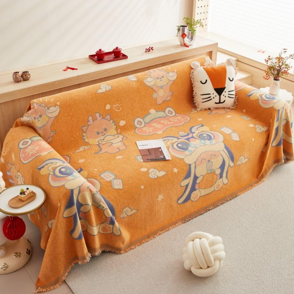 

Чехол для дивана в китайском стиле для свадьбы, для гостиной, коврик для дивана, нескользящий чехол для дивана, защитное полотенце, декоративная ткань для дивана, подушка для дивана 180x130