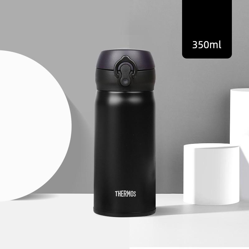 

изолированная чашка, матовый черный термос из нержавеющей стали на 350 мл, установленная на автомобиле чашка для воды, домашние чашки для студентов и студентов для мужчин и женщин 350ml