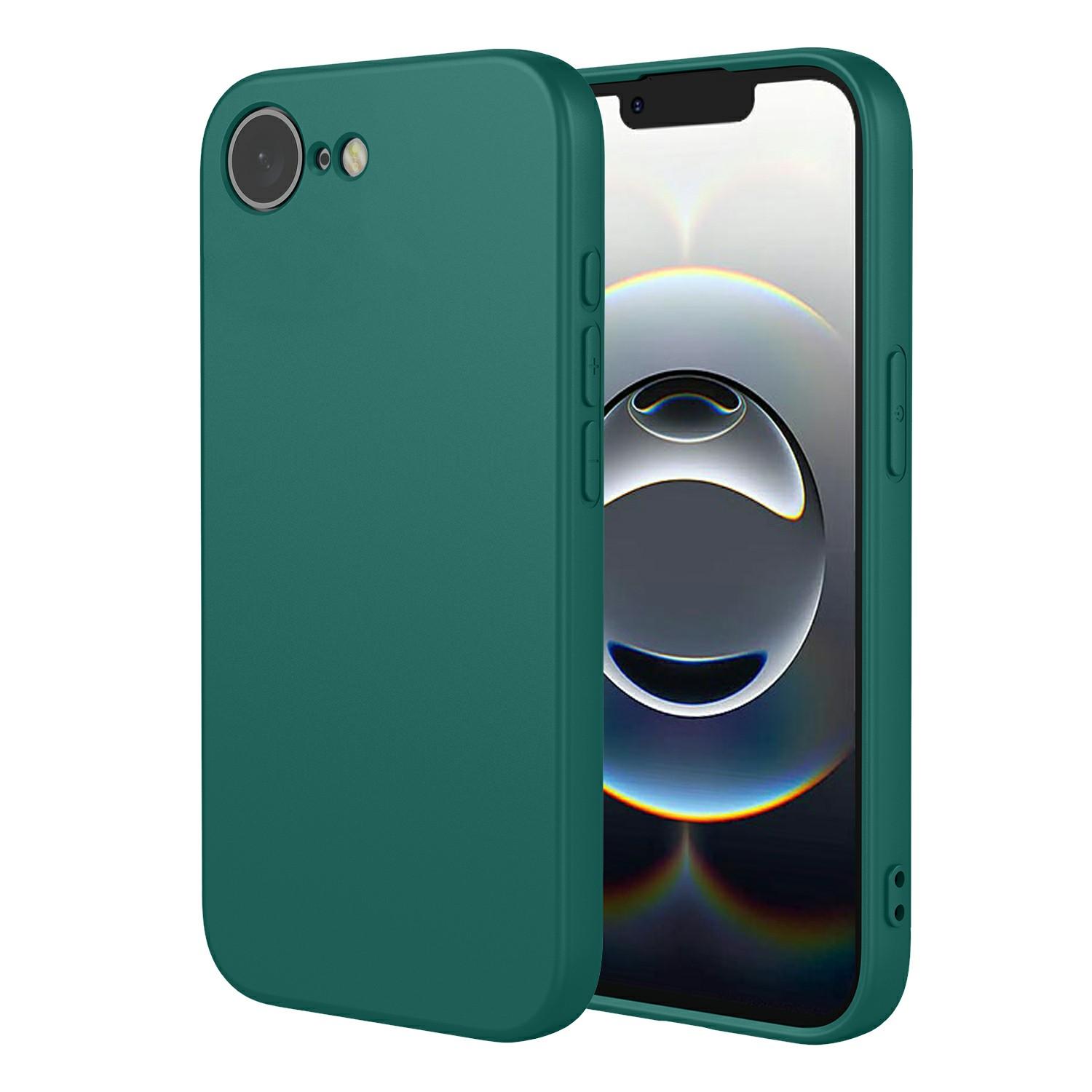 

For iPhone 16e Case Soft TPU Shockproof Protective Phone Cover Blackish Green