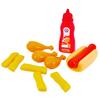 Food Product Set Hot Dog Ketchup Fries Chicken Plastic 8768