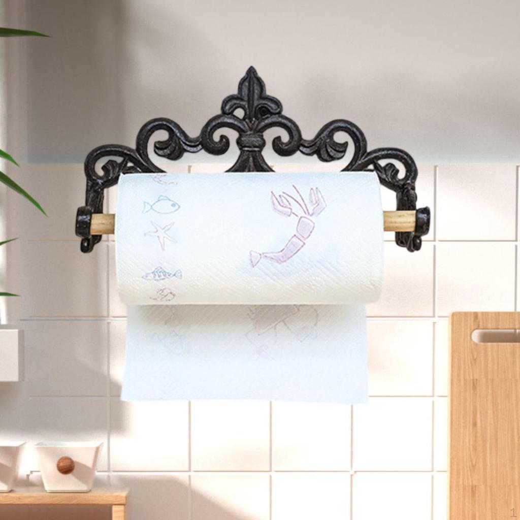 Large Paper Towel Roll Dispenser Napkin Holder, Minimalist for Kitchen 12.2inchx3.5x6.9inch Cast