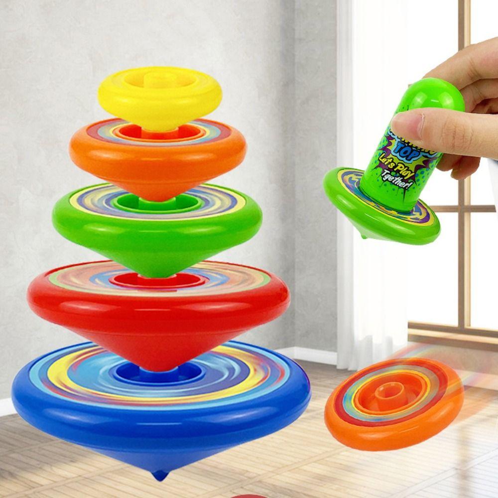 Interesting Flying Stacking Gyroscopes Gyro Folding Launcher Gyroscope Set  Kids Toy
