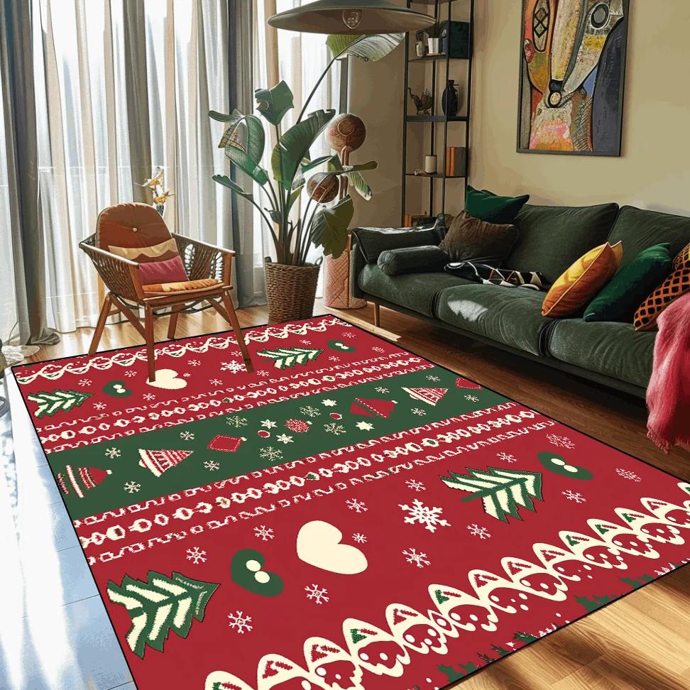 Frohe Weihnachten Willkommen Fußmatten Weihnachten Innen Heimdeko Großer Teppich Küchenmatte Kundenspezifische Teppiche für Wohnzimmer Schlafzimmer Bodenteppiche