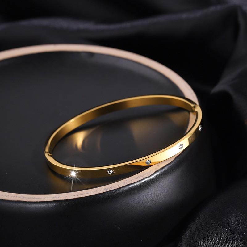 

Женский браслет из титана, стали, серебра и бриллиантов, модный в европейском и американском стиле, звездный