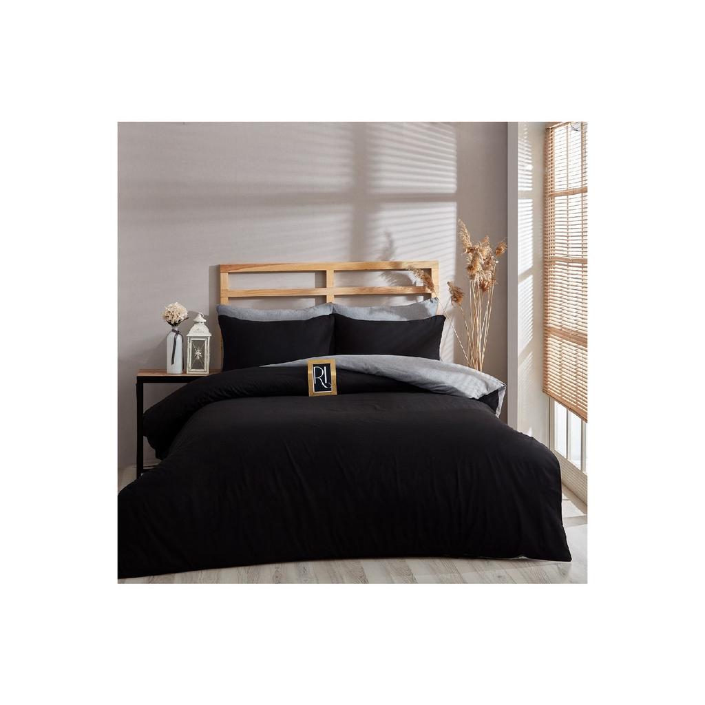 Atlantis Garngefärbtes Bio-Bettbezug-Set für Doppelbett (ohne Blatt)