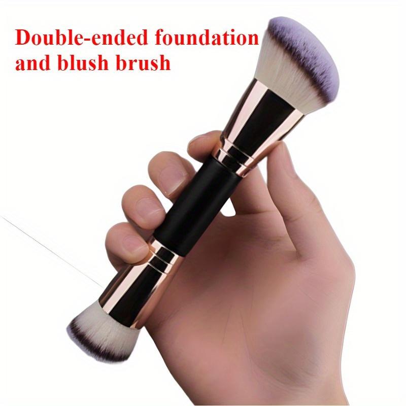 1PCDouble-head blush foundationsingle for contouring and tanning, soft nylon bristles, fragrance-free, makeup stick for all skin