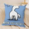 Cartoon Cute S_Simons Cat Cushion Cover Silky Short Plush Double-Sided Printed Pillow Case For Sofa All Seasons Home Decor Gift