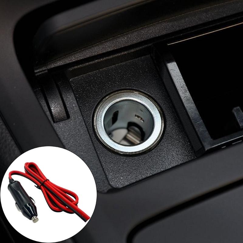 12V 24V Vehicle Auxiliary Outlet Male Head Power Cable with Open End Red and Black Wire for Car Accessories Use