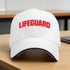 Minimal Lifeguard Bold Red Typography Sun Baseball Cap Spring Unisex Hip Hop Hats Adjustable Casual Outdoor Sports Snapback Cap
