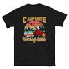 Camp More & Worry Less Vintage Design Camping Novelty T-Shirt