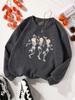 American Halloween Women's Colorful Letter Sweatshirt - Long Sleeve, Winter, Round Neck
