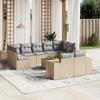 VidaXL Garden Lounge Set with Cushions 10 Pcs, Patio Sofas, Patio Furniture Set, Outdoor Furniture, Beige 3257928