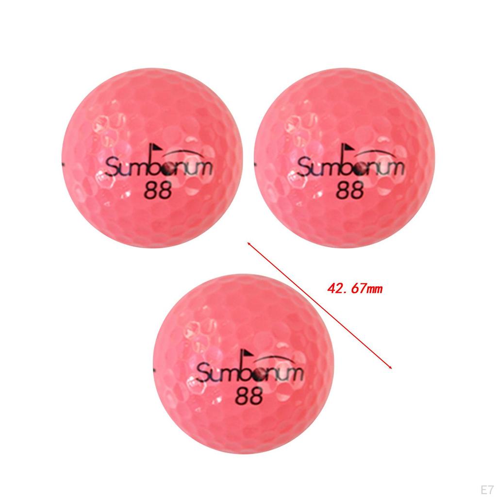 3 sztuki piłek golfowych dwuwarstwowych do ćwiczeń 1,68 cala treningowe zawody gra