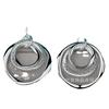 Wave Smooth Frosted Three Circle Earrings Silver Earrings Women's Accessories