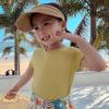Girls Casual Short-sleeved T-shirt Summer Striped Top for Kids