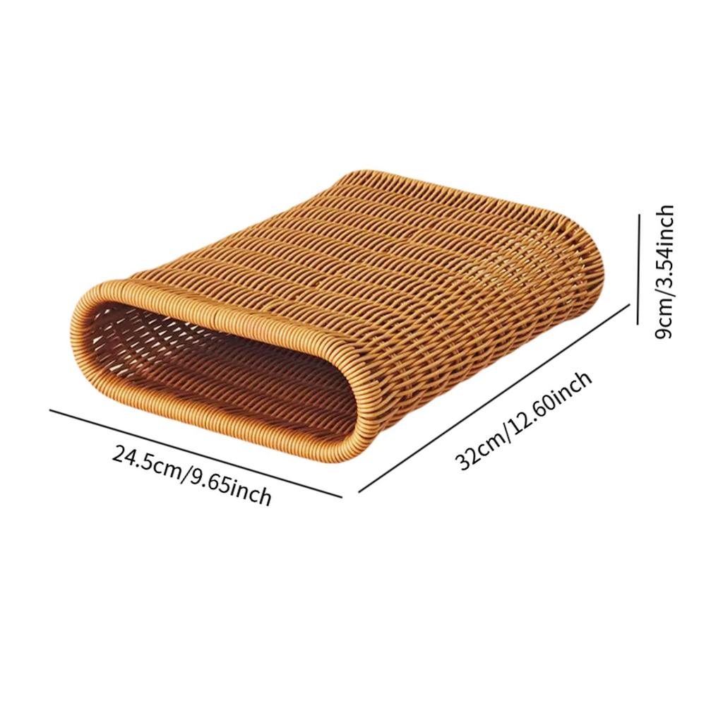 Sauna Headrest Pillow Ergonomic Breathable Cervical Spine Pillow Artificial Rattan Handwoven Neck Rest for SPA Steam Room Home