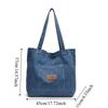 Large Capacity Denim Shoulder Bag Retro Leisure Tote Bag School Bag Cowboy Underarm Bag  Women