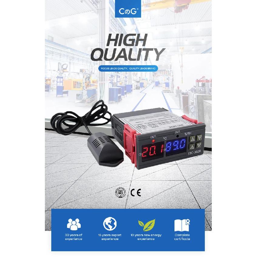 STC-3028 Dual Digital Temperature Humidity Controller 12V 24V 220V Thermoregulator Thermostat for Heating Cooling In Incubator