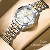 Orologio da donna di nuova tendenza della moda 2024, orologio da ragazza decorato con diamanti in cristallo con taglio a diamante, calendario impermeabile luminoso