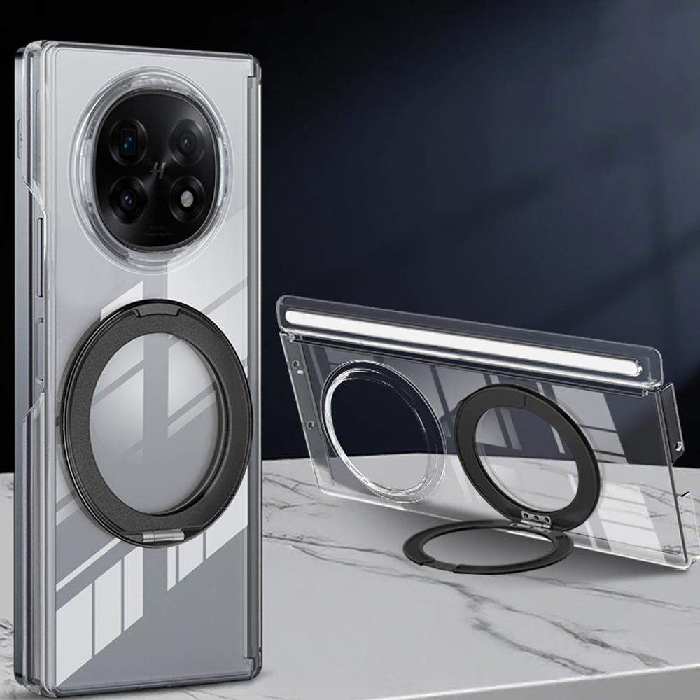 

For Oppo Find N5 5G Kickstand Crystal Magnetic Case TPU PC Phone Cover Magnetic Hinge Protection