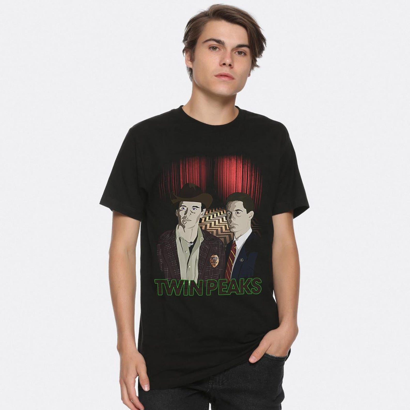 Twin Peaks Dale Cooper and Harry Truman T-Shirt, Men s and Women s Sizes M