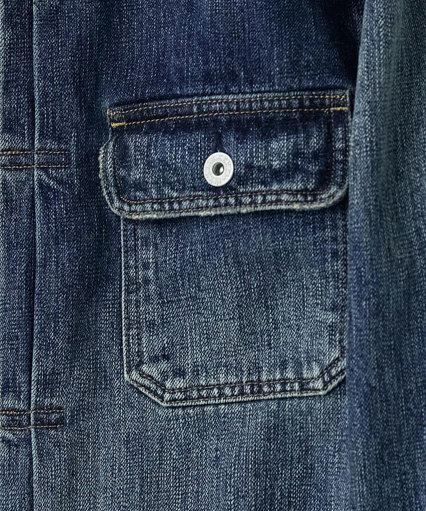 Roughside Trucker Denim Jacket Used Blue