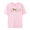 Labrador Retriever Heartbeat Dog Lover Paw Print Ekg Pulse Discount Student T Shirts T Shirt Printed Tops Tees Top Quality
