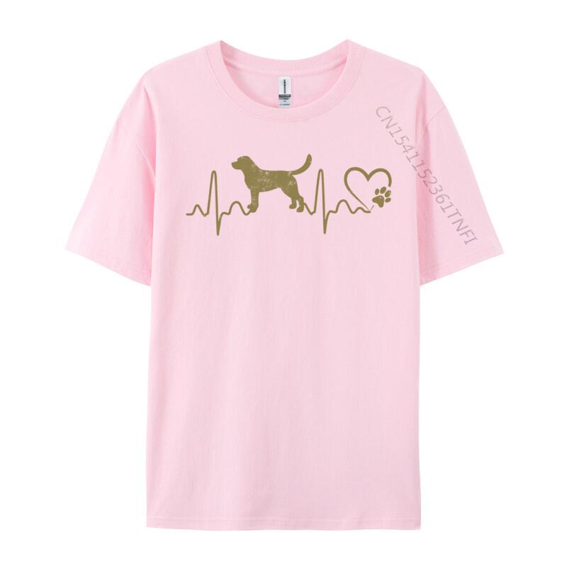 Labrador Retriever Heartbeat Dog Lover Paw Print Ekg Pulse Discount Student T Shirts T Shirt Printed Tops Tees Top Quality