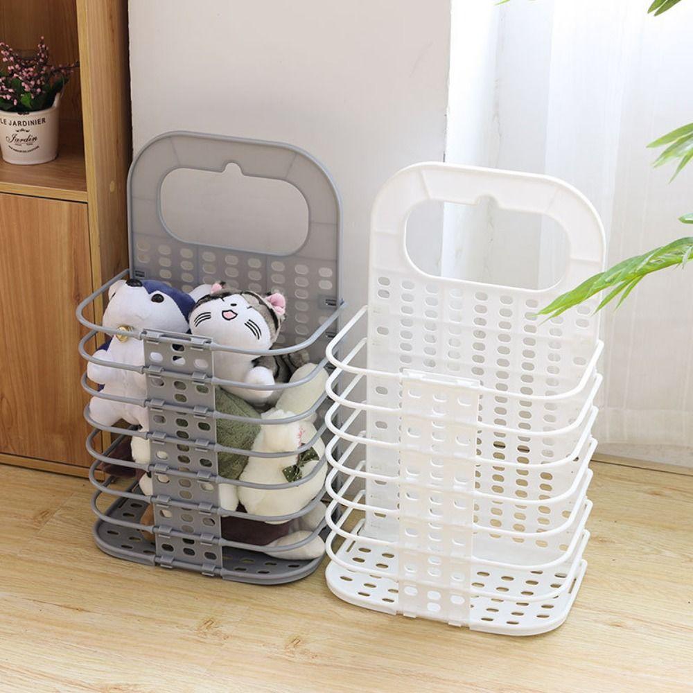 Hollow Out Wall Hanging Laundry Basket Large Capacity Dirty Clothes Basket For Bathroom