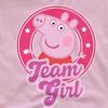 Peppa Pig Unisex Adult Team Girl Badge T-Shirt