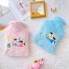 1200ml Cute Embroidered Hot Water Bottle with Plush Insertable Hand Warmer for Winter