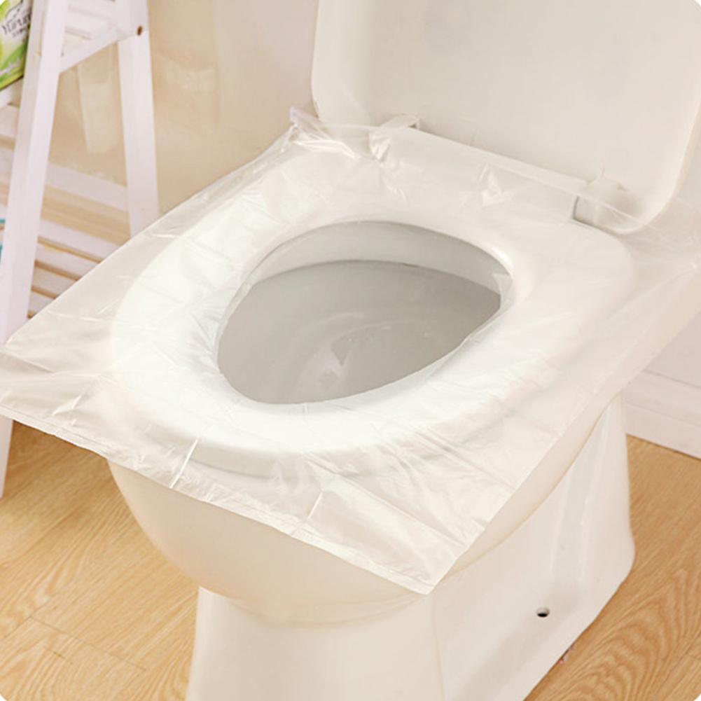 50Pcs Disposable Waterproof Toilet Seat Cover Mat for Travelling