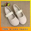 Retro gentle fairy style casual soft flat Mary Jane shoes suede red light mouth single shoes women 2025 new