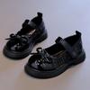 Girls Princess Bowknot Small Fragrance Shallow Mouth Leather Performance Single Shoes