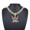 Europäischer und Amerikanischer Beliebter W-Buchstabe Legierung Diamant Anhänger, Persönlichkeit für Männer Cool Rap Hipster Hip Hop Kubanische Kette