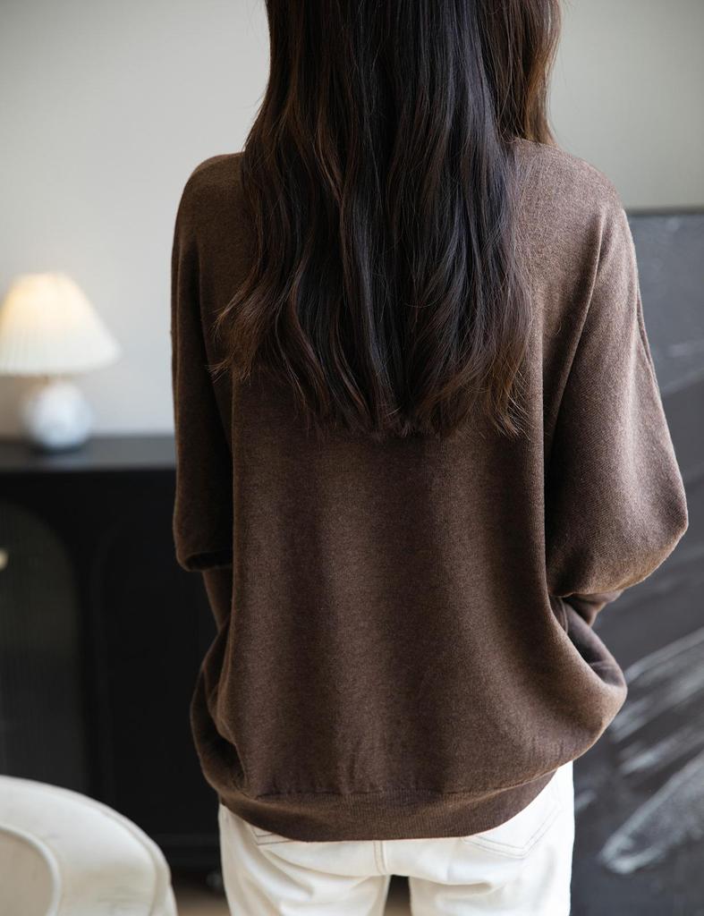 Women's Autumn/Winter Wool Batwing Sleeve Turtleneck Sweater