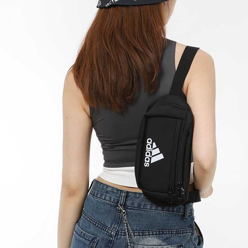 Adidas Polyester Shoulder Bag, Crossbody Bag, Sling Bag, Fanny Pack Unisex Black Adidas FN0890