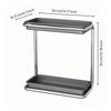 TwoTier Countertop Storage Rack SpaceSaving Organizer with Raised Tray Edges Sturdy Tubular
