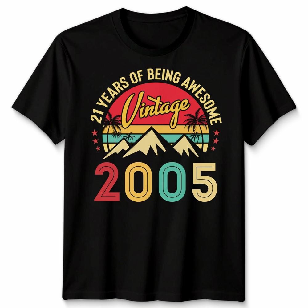 Vintage 2005 21 Years Old Gifts 21St Birthday For Unisex Tshirt