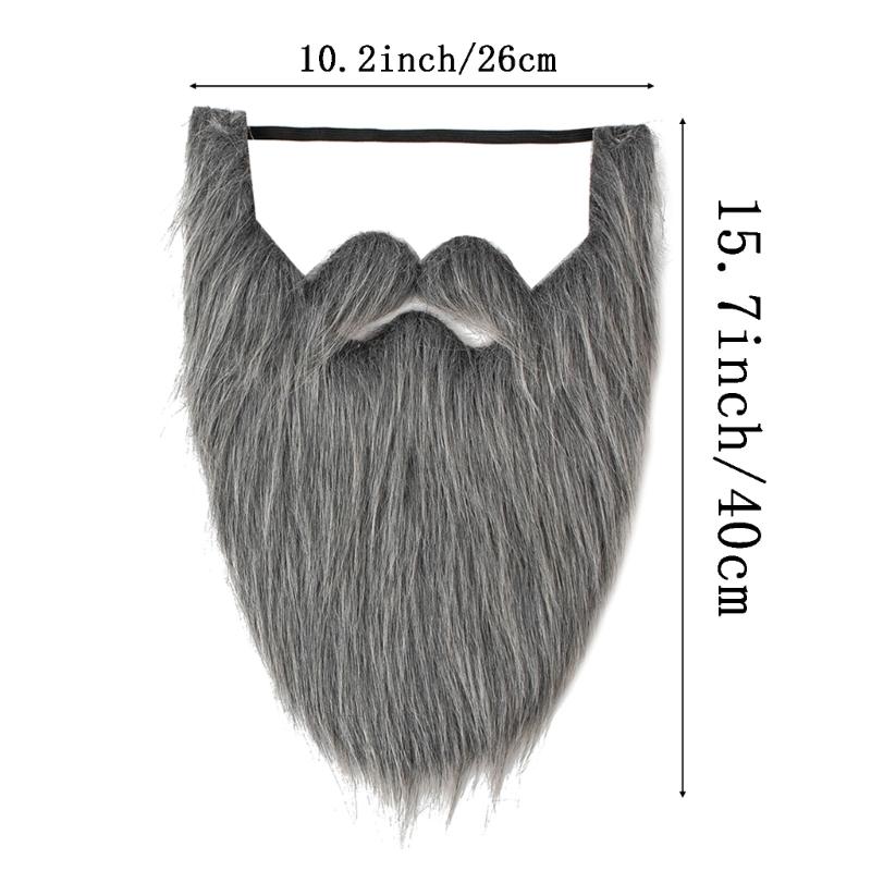 1/4Pcs Fake Beard Costume Halloween Mustache Costume Cosplay Costume Beard Festival Party Supplies for Kids Adults Gift