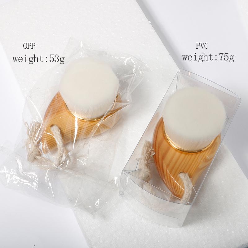 Wooden Handle Face Wash Brush Beech Handle Hemu Handle Wooden Manual Face Wash Brush