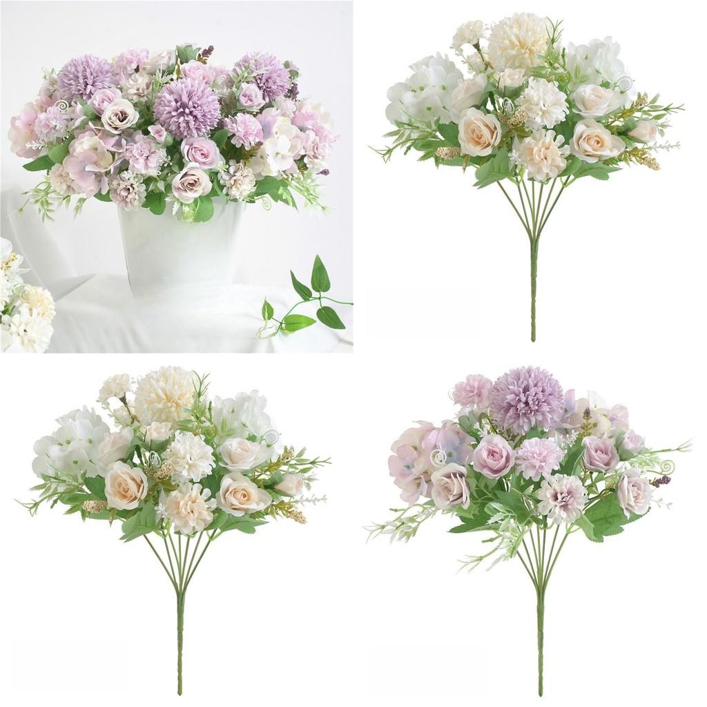 Dendranthema Morifolium Rose Wedding Decor Artificial Rose Bouquet For Photography And Home Celebration